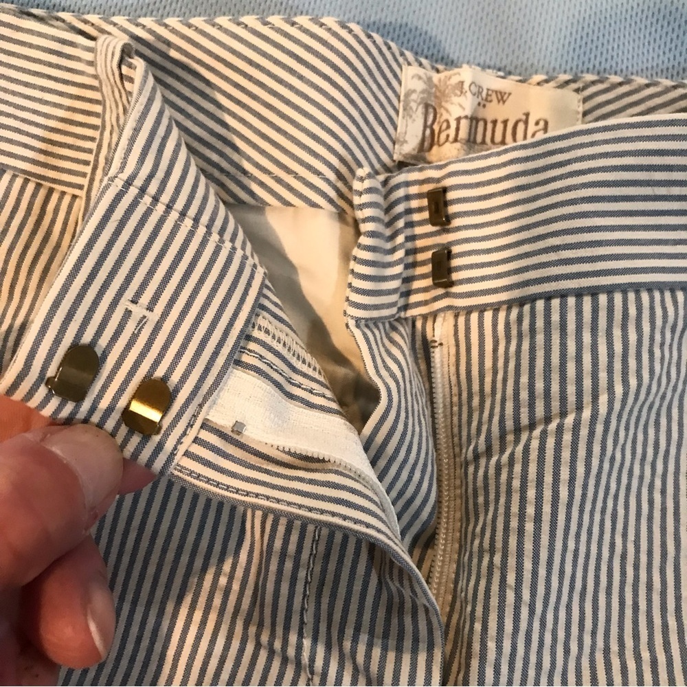 ⚓️J CREW Seersucker Bermuda Shorts - Picture 2 of 4